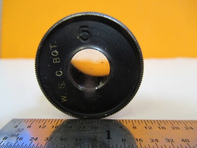 BAUSCH LOMB ANTIQUE "5" EYEPIECE OPTICS MICROSCOPE PART as pictured &A4-FT-97