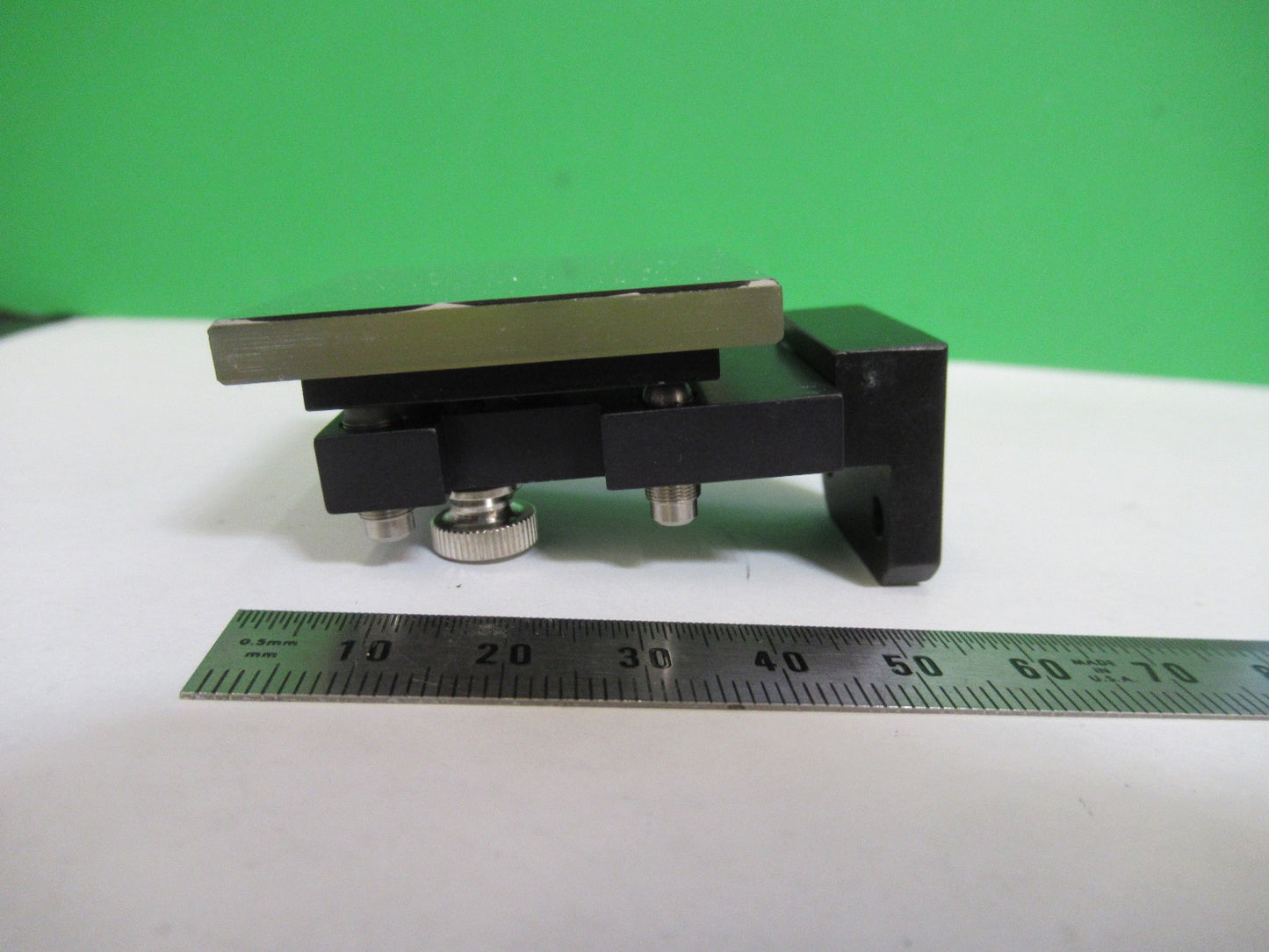 OLYMPUS JAPAN MOUNTED GLASS FLAT MIRROR MICROSCOPE PART AS PICTURED T6-B-07