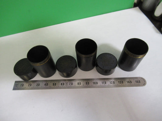 ANTIQUE BRASS EMPTY CANS SPENCER AO OBJECTIV MICROSCOPE PART AS PICTURED T4-A-30