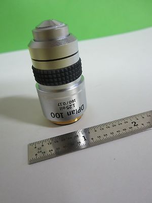 OPTICAL MICROSCOPE OBJECTIVE OLYMPUS JAPAN DPLAN 100X OPTICS BIN#5B-93