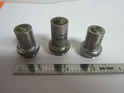 Microscope Unitron lot 3 ea objectives Optics