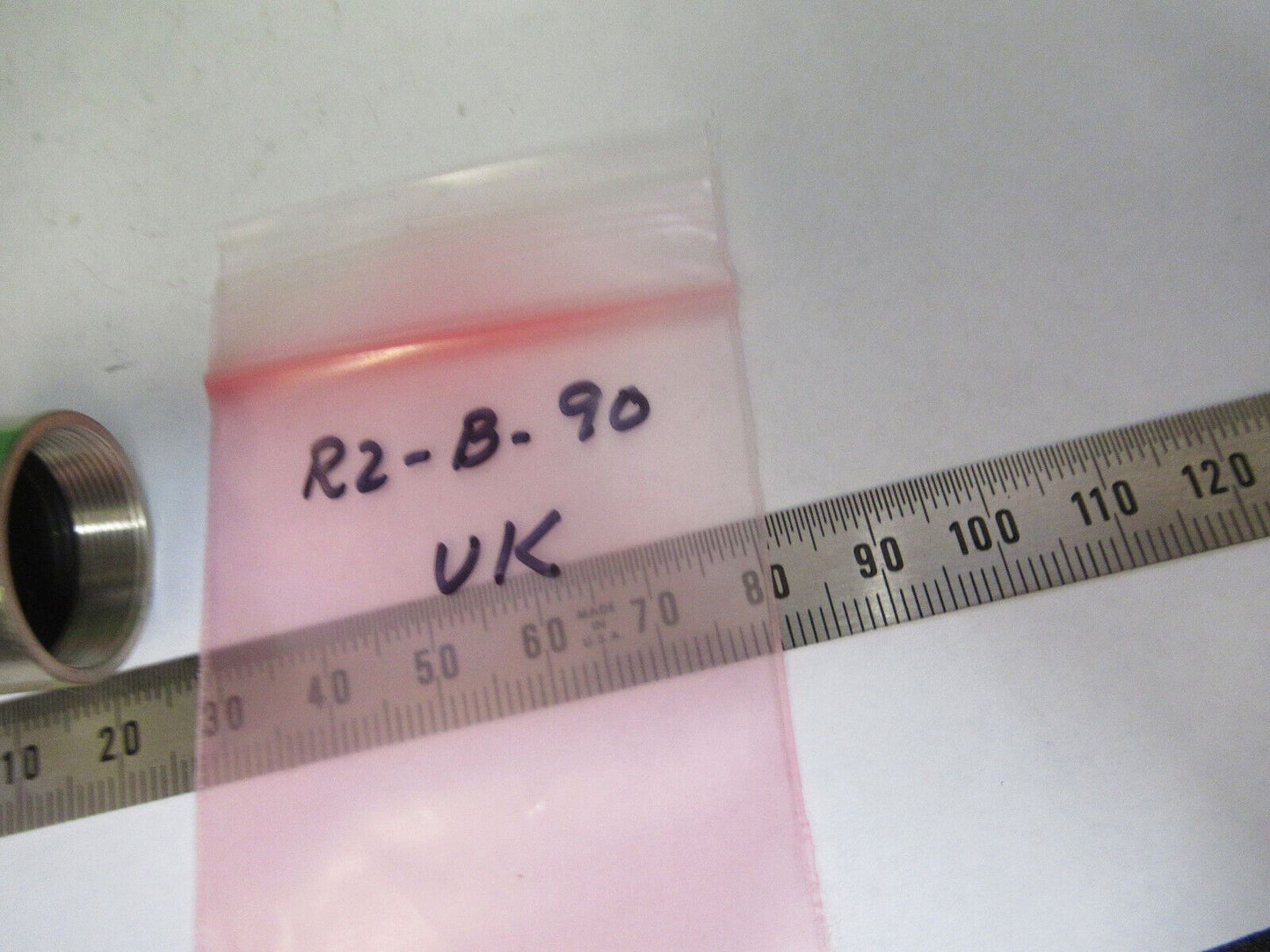 OBJECTIVE METAL EXTENDER UK MICROSCOPE PART AS PICTURED &R2-B-90