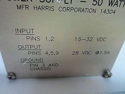 POWER SUPLLY DC AVIONICS HARRIS GRC-206 #B5-T-95