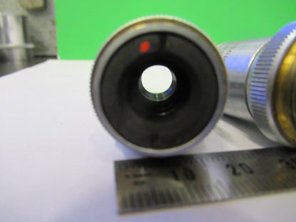 Lot 3 Ea Microscope Objective Lenses Bausch & Lomb 10X 43X 97X Optics