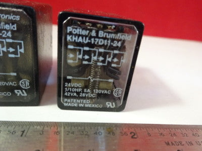 LOT 2 ea RELAY POTTER BRUMFIELD KHAU-17D11-24 24 VOLTS AS PICTURED &R7-A-11