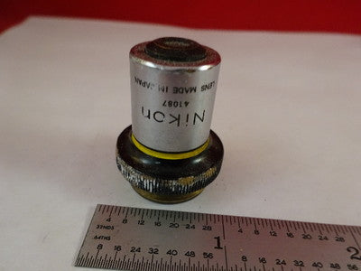 FOR PARTS MICROSCOPE  PART OBJECTIVE NIKON  M10X OPTICS AS IS #80-76