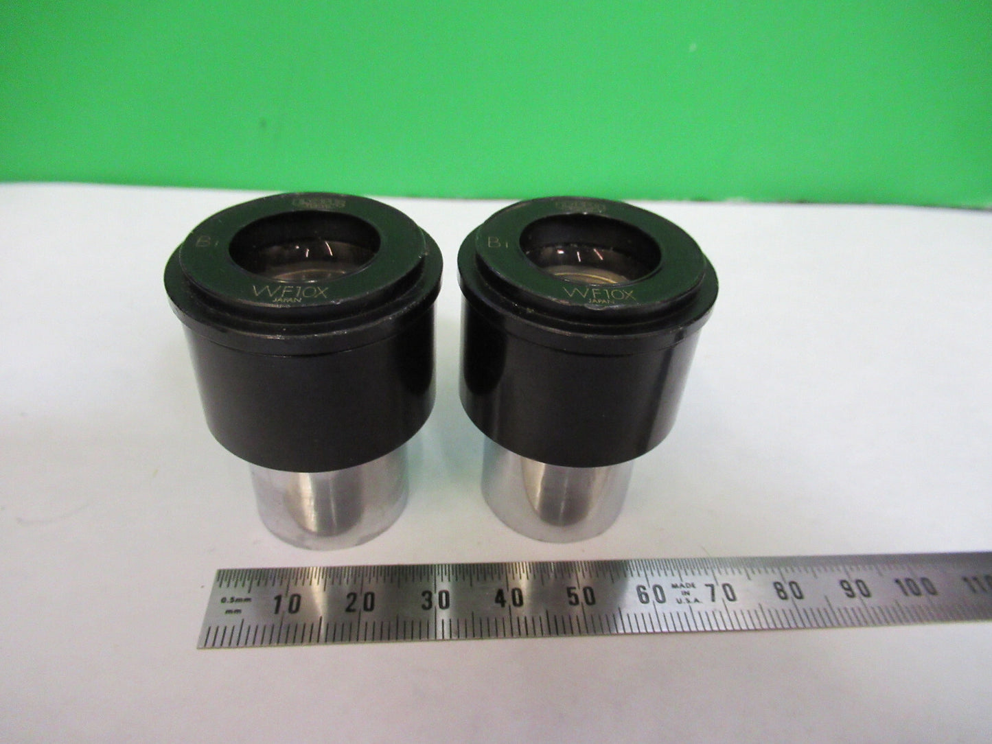 OLYMPUS JAPAN PAIR EYEPIECES WF10X OPTICS MICROSCOPE PART AS PICTURED X4-A-33
