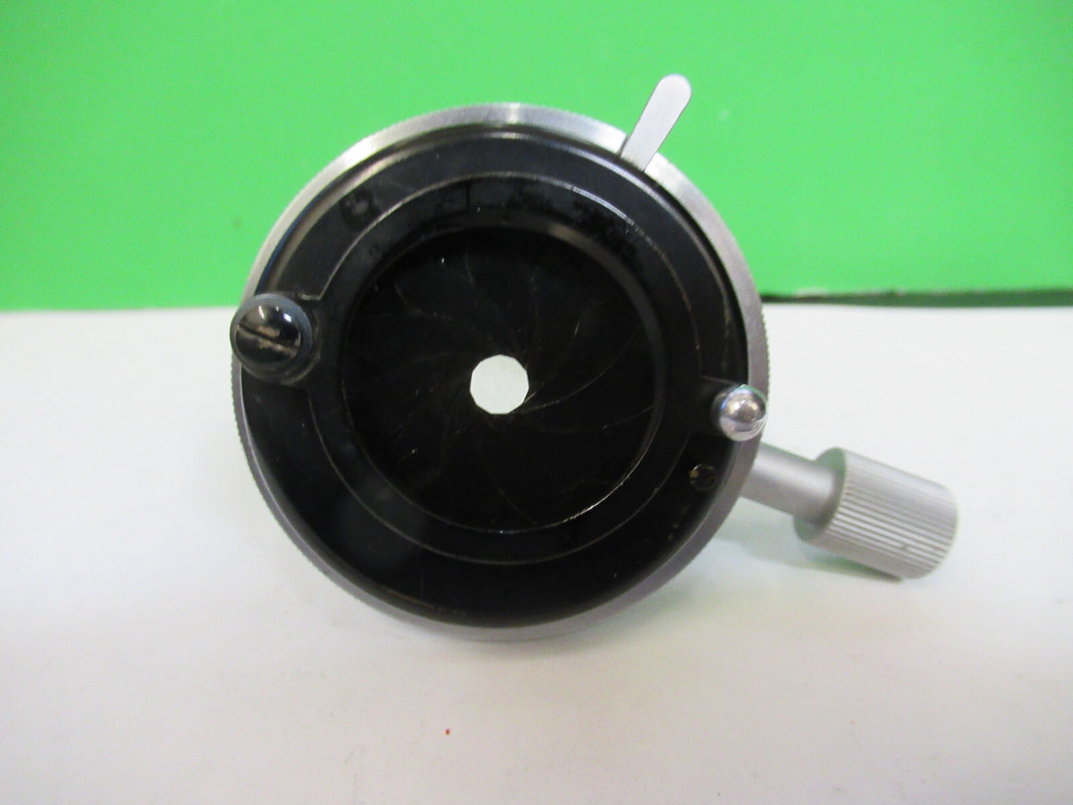 ANTIQUE LEITZ GERMANY CONDENSER + IRIS MICROSCOPE PART AS PICTURED X6-A-117