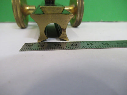ANTIQUE BRASS LEITZ GERMANY STAGE KNOBS MICROSCOPE PART AS PICTURED V3-A-32