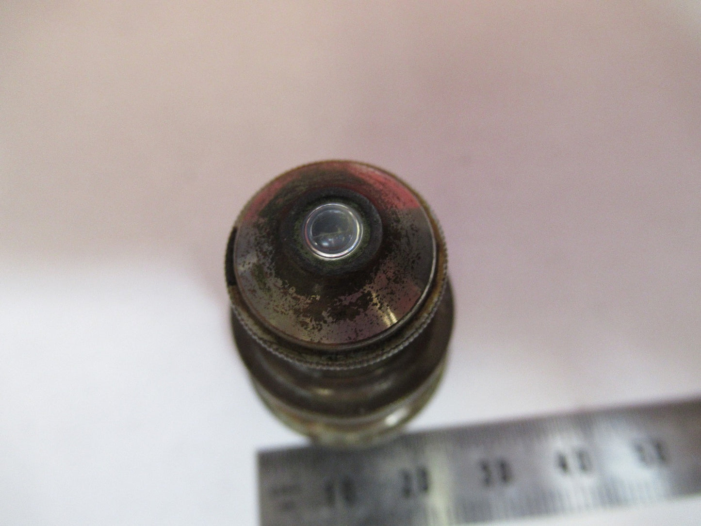 ANTIQUE BRASS BAUSCH LOMB 4mm OBJECTIVE LENS MICROSCOPE PART AS PICTURED T5-A-30