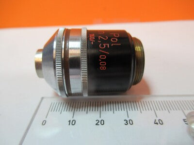CARL ZEISS GERMANY OBJECTIVE POL 2.5X /160 MICROSCOPE PART AS PICTURED &3K-A-37