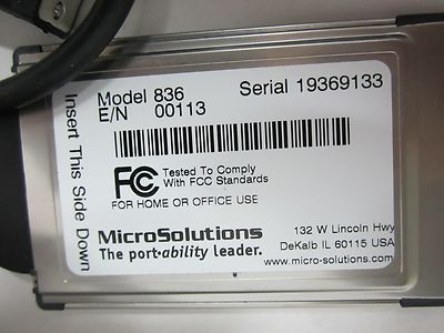 MICROSOLUTIONS 836 MEMORY CARD BIN#A4-SA-5