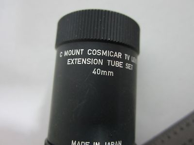 MICROSCOPE SET OF 3 COSMICAR PENTAX TV VIDEO CAMERA EXTENDER ADAPTER BIN#M9-03