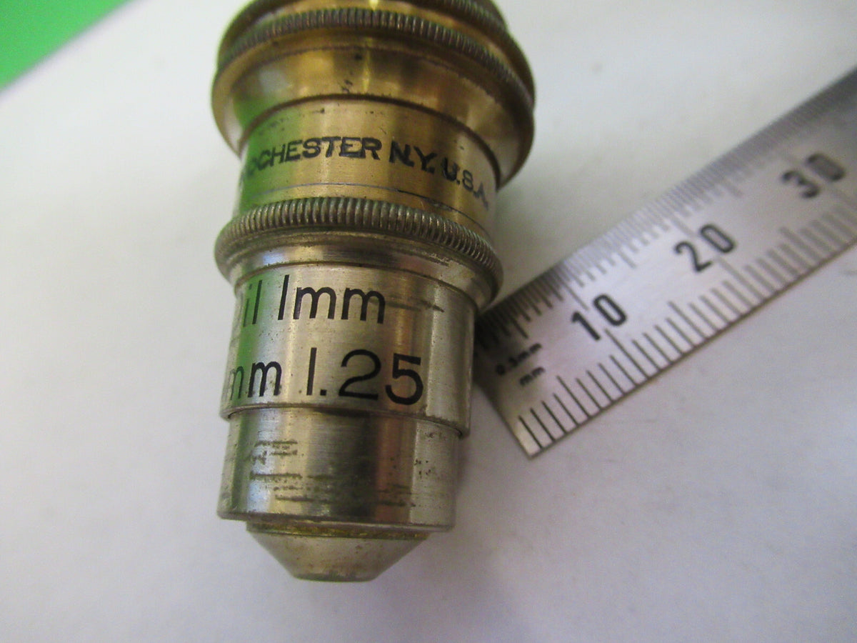 OBJECTIVE ANTIQUE BAUSCH LOMB 97X OPTICS MICROSCOPE PART AS PICTURED X2-A-96