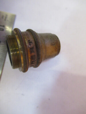 ANTIQUE BRASS RARE SEIBERT OBJECTIVE MICROSCOPE PART AS PICTURED 4B-FT-21