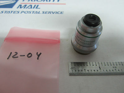MICROSCOPE OBJECTIVE BAUSCH LOMB 10X OPTICS #12-04 BIN#12