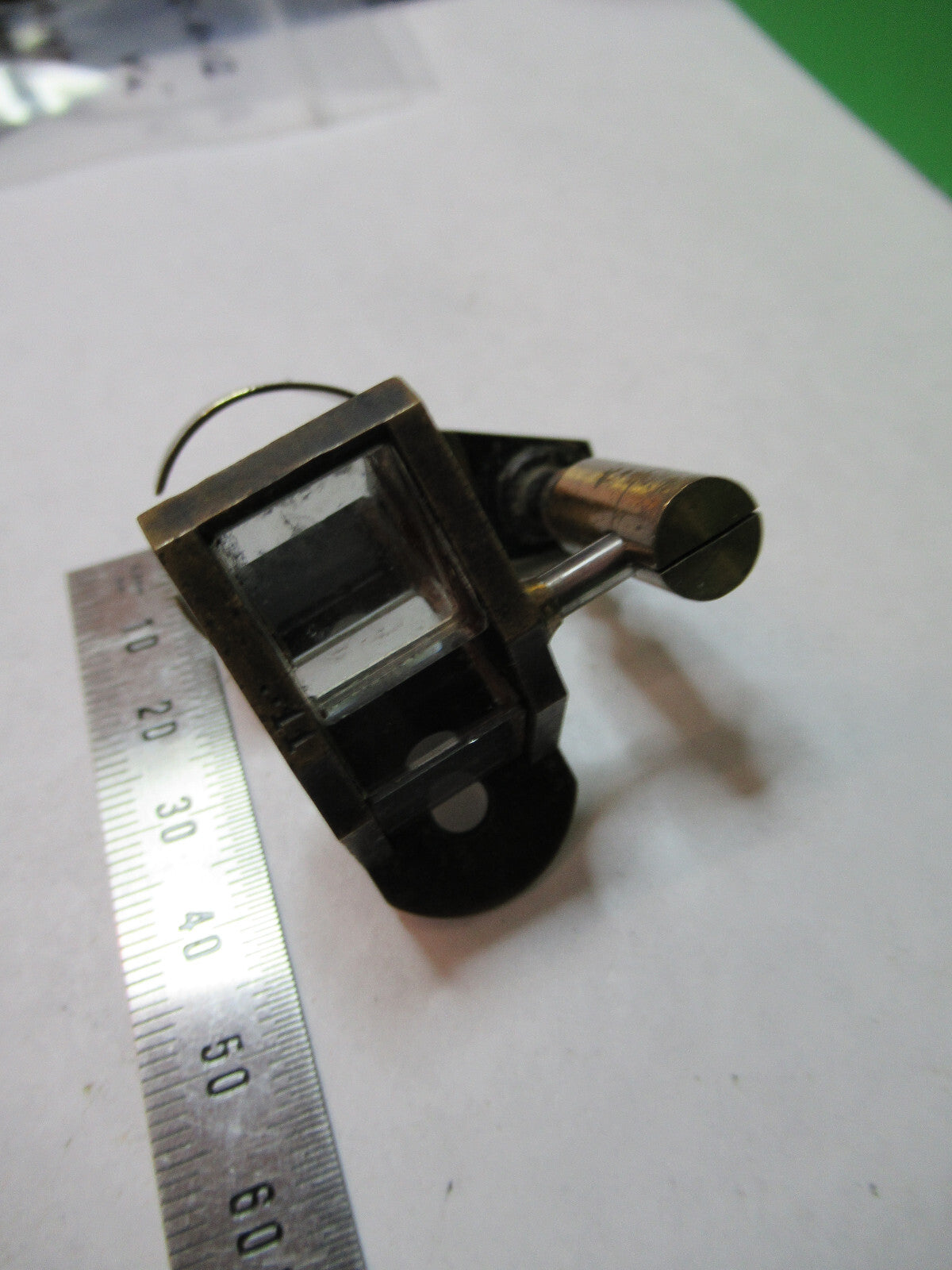 ANTIQUE BRASS NACHET PARIS PROJECTION PRISM ASSEMBLY MICROSCOPE PART X2-A-13