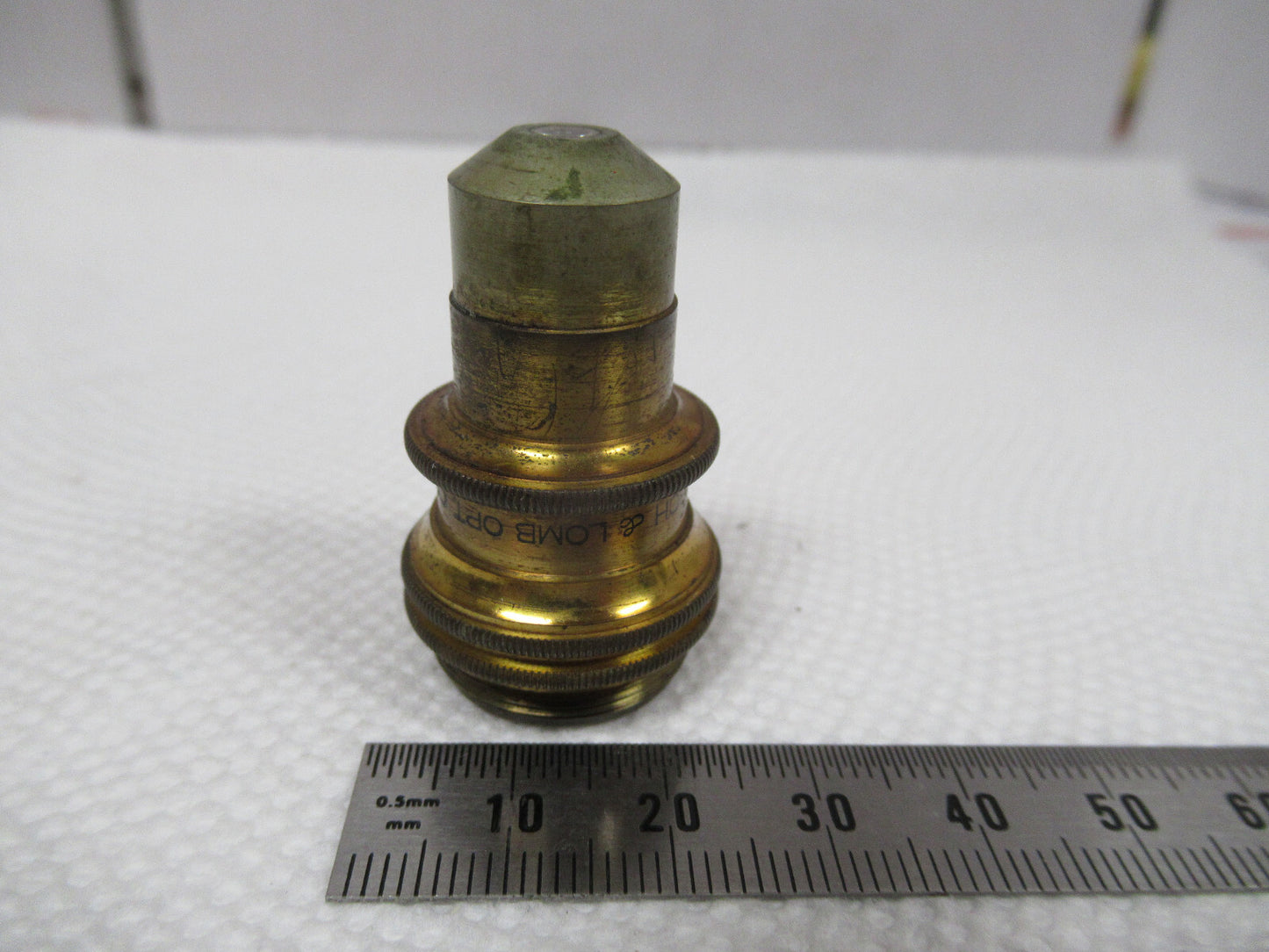 OPTICAL VINTAGE MICROSCOPE OBJECTIVE 4mm BAUSCH LOMB OPTICS AS PICTURED W1-A-80