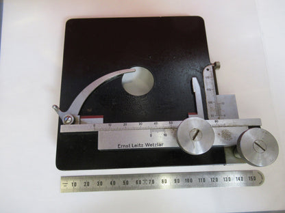 LEITZ GERMANY WETZLAR XY STAGE TABLE CLIPS MICROSCOPE PART AS PICTURED T9-A-19