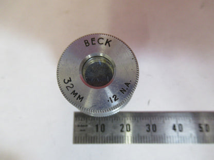 BECK UK 32mm OBJECTIVE LENS OPTICS MICROSCOPE PART AS PICTURED &Q3-B-47