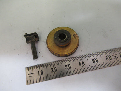 ANTIQUE BAUSCH LOMB BRASS PARTS KNOB GUIDE MICROSCOPE AS PICTURED &Z9-A-161