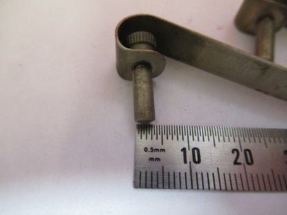 ANTIQUE STANLEY PAIR CLIPS STAGE MICROSCOPE AS PICTURED &F8-A-60