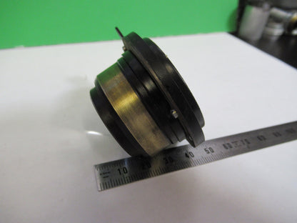 ANTIQUE BRASS BAUSCH LOMB CONDENSER + IRIS OPTICS  MICROSCOPE PART T8-B-41