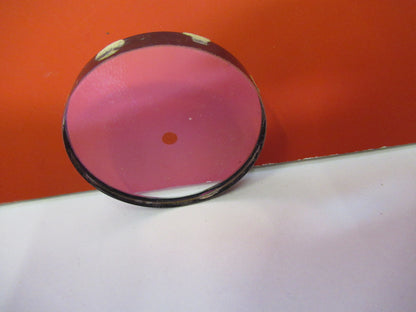 OPTICS MIL SPEC GLASS COATED FILTER [CENTER UNCOAT] OPTICAL AS PICTURED T1-A-17