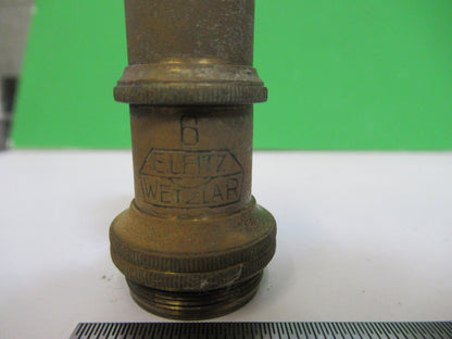 RUSTY ANTIQUE BRASS ERNST LEITZ OBJECTIVE MICROSCOPE PART AS PICTURED &H9-A-43