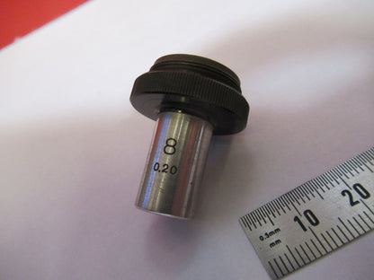 ANTIQUE CARL ZEISS JENA "8" OBJECTIVE  MICROSCOPE PART AS PICTURED T1-A-63