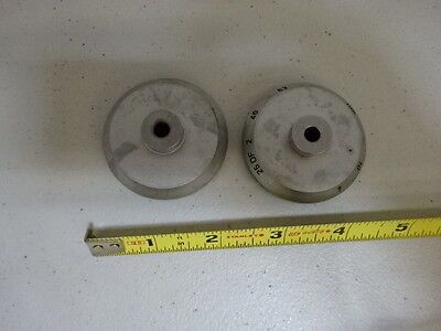 MICROSCOPE PART REICHERT POLYVAER LEICA LOT 2 EA KNOBS BRASS AS IS #V3-C-06