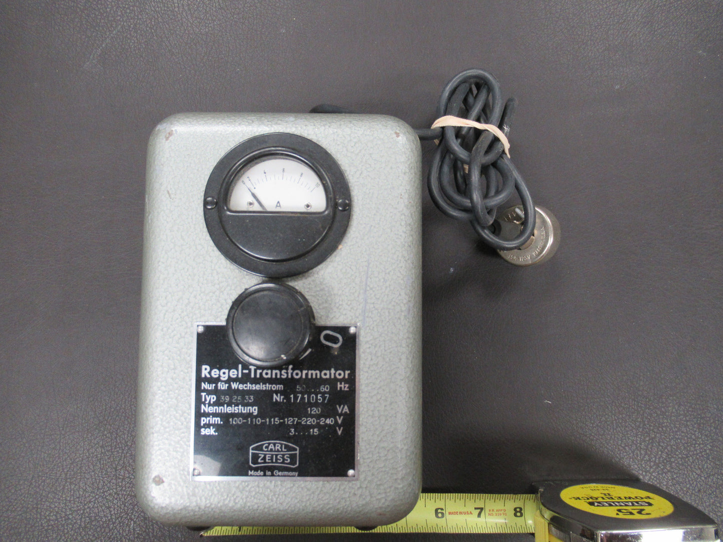 HEAVY POWER SUPPLY 392533 CARL ZEISS GERMANY MICROSCOPE PART AS PICTURED TD-1