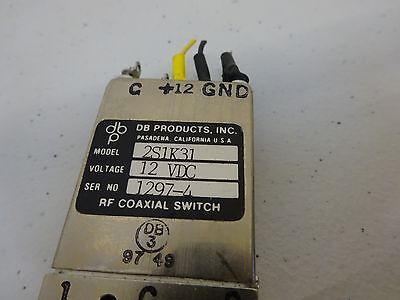 RF MICROWAVE FREQUENCY PART COAXIAL SWITCH DB PRODUCTS 2S1K31 AS IS BIN#P4-B-45