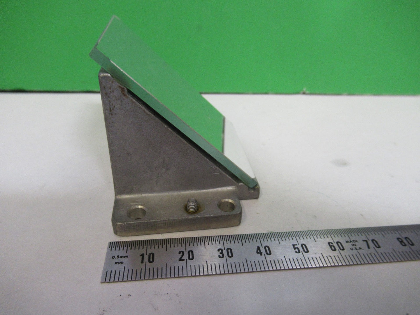 OLYMPUS JAPAN MIRROR ASSEMBLY FLAT MICROSCOPE PART AS PICTURED W3-C-45