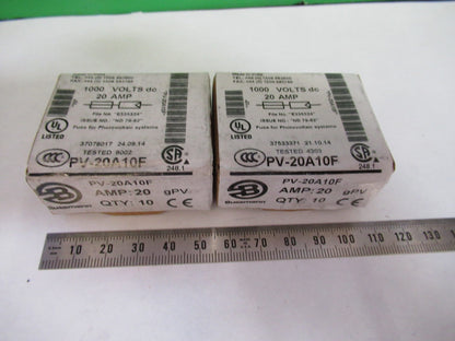 LOT 20 pcs PV-20A10F FUSES 1000 VOLTS 20 AMPS AS PICTURED T6-B-15