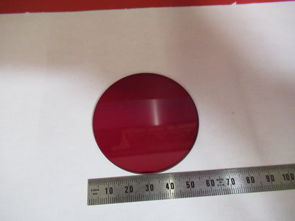 OPTICAL GLASS RED FILTER MIL SPEC LASER OPTICS  AS PICTURED T1-A-77