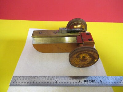 Antique Brass Spencer Lens Co. Buffalo Stage Micrometer Microscope Part AS Pic