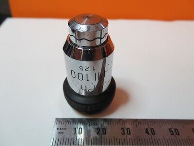 WILD HEERBRUGG SWISS PH 100X OBJECTIVE OPTICS MICROSCOPE PART AS PICTURED 14-B80