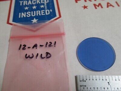 WILD HEERBRUGG SWISS BLUE FROSTED FILTER MICROSCOPE PART OPTICS &12-A-121