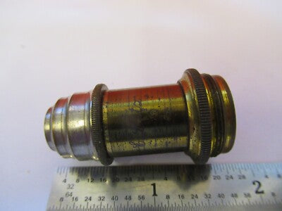 ANTIQUE ERNST LEITZ GERMANY BRASS OBJECTIVE MICROSCOPE PART AS PIC Q1-A-65