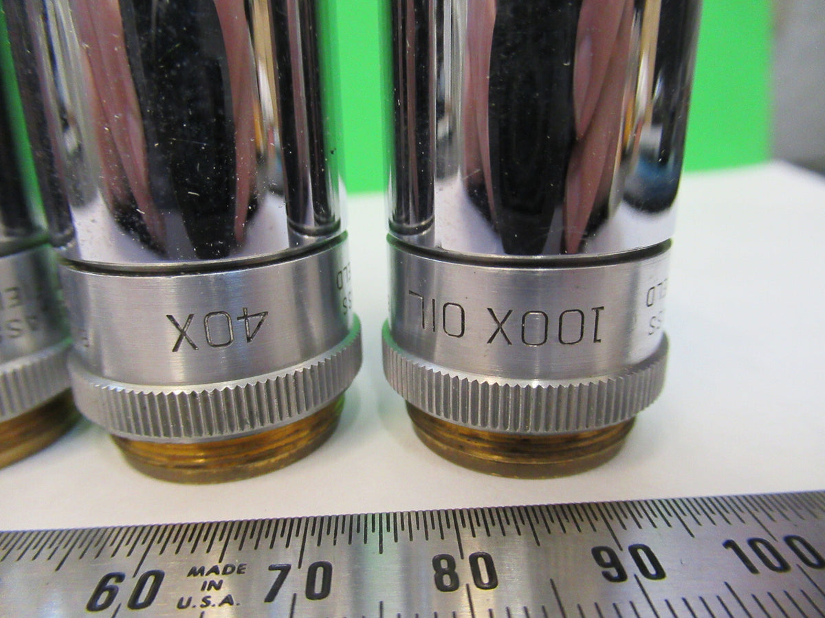 BAUSCH LOMB LOT INDUSTRIAL OBJECTIVE MICROSCOPE PART AS PICTURED A2-FD-10