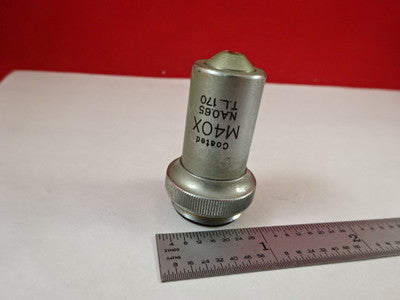 FOR PARTS MICROSCOPE PART UNITRON OBJECTIVE M40 cracked OPTICS AS IS BIN#S4-A-14