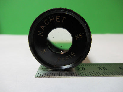 ANTIQUE NACHET PARIS 6X EYEPIECE OCULAR LENS MICROSCOPE PART AS PICTURED X2-A-15