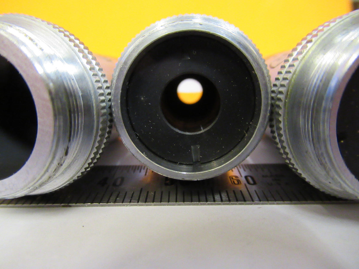 LEITZ WETZLAR LOT 4 PCS OBJECTIVE LENS OPTIC MICROSCOPE PART AS PICTURED Y1-A-37