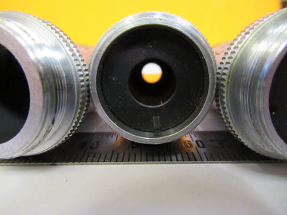 LEITZ WETZLAR LOT 4 PCS OBJECTIVE LENS OPTIC MICROSCOPE PART AS PICTURED Y1-A-37