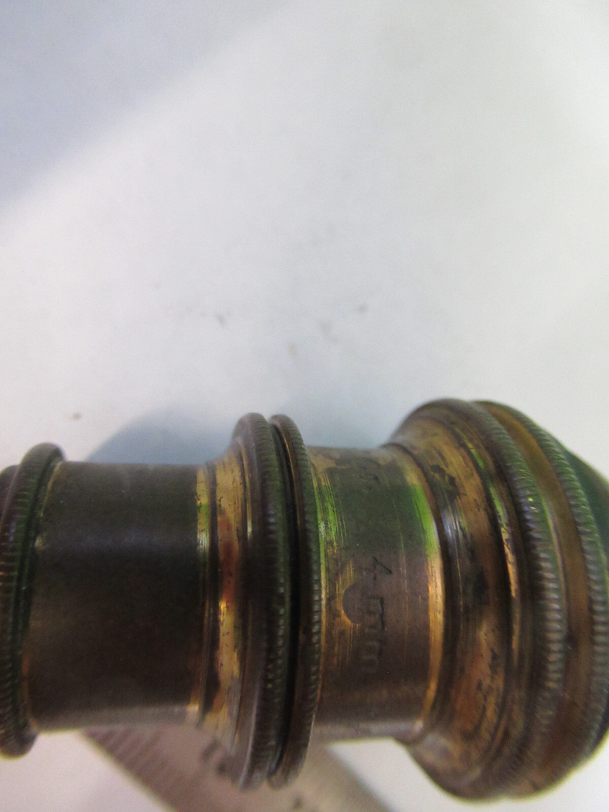 ANTIQUE BAUSCH LOMB BRASS OBJECTIVE 4mm MICROSCOPE PART AS PICTURED #R9-B-17