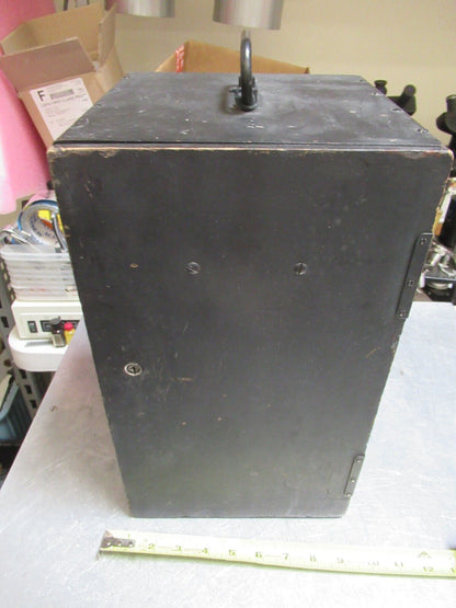 EMPTY AO SPENCER WOOD CABINET BOX WITH KEY MICROSCOPE PART AS PICTURED &TA-5