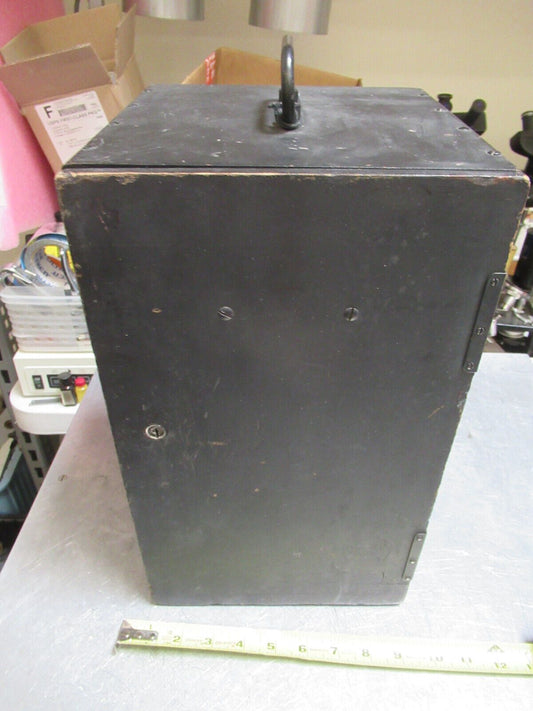 EMPTY AO SPENCER WOOD CABINET BOX WITH KEY MICROSCOPE PART AS PICTURED &TA-5