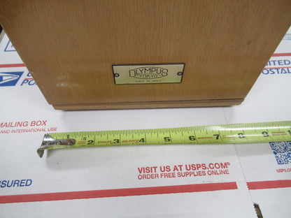 EMPTY OLYMPUS JAPAN WOOD CABINET BOX MICROSCOPE PART AS PICTURED &TA-4