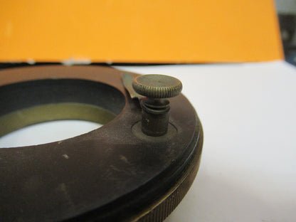 ANTIQUE BAUSCH LOMB POL STAGE TABLE BRASS MICROSCOPE PART AS PICTURED Y1-A-45